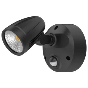 Domus Muro Max 16W LED Tri Colour Single Spotlight With Sensor Black by Domus, a Outdoor Lighting for sale on Style Sourcebook