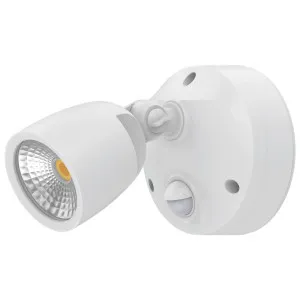 Domus Muro Eco 10W LED Tri Colour Single Spotlight with Sensor White by Domus, a Outdoor Lighting for sale on Style Sourcebook