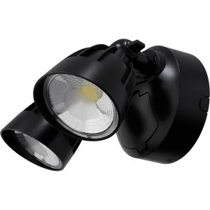Calibo Nighthawk Double LED Spotlight With Sensor Black by Calibo, a Outdoor Lighting for sale on Style Sourcebook