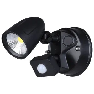 Eglo Chopper 2 Adjustable Single Head Exterior LED Security Spotlight with Sensor Black by Eglo, a Outdoor Lighting for sale on Style Sourcebook