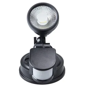 Telbix Illume Single Exterior Security Spotlight with Sensor Black by Telbix, a Outdoor Lighting for sale on Style Sourcebook