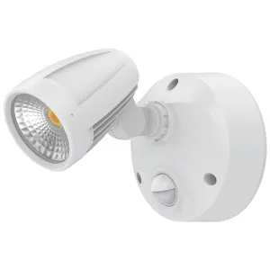 Domus Muro Max 16W LED Tri Colour Single Spotlight With Sensor White by Domus, a Outdoor Lighting for sale on Style Sourcebook