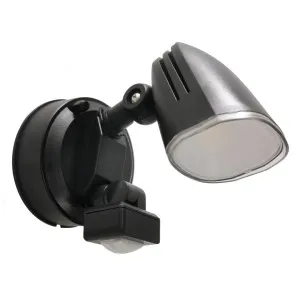 Telbix Clarion 10W LED CCT Single Head Spotlight with Sensor Black by Telbix, a Outdoor Lighting for sale on Style Sourcebook