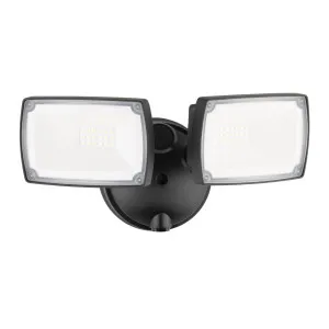 Mercator Onyx Security LED Floodlight Twin by Mercator, a Outdoor Lighting for sale on Style Sourcebook