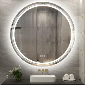 LED Round Anti-fog Bathroom Wall Mirror 2 sizes available 60cm by Luxe Mirrors, a Mirrors for sale on Style Sourcebook