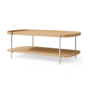 Cleo 120cm Rectangle Coffee Table Natural Ash & Brushed Steel by null, a Coffee Table for sale on Style Sourcebook