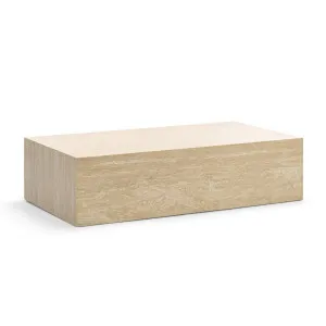 Cubie Large Plinth Coffee Table, Cream Travertine by L3 Home, a Coffee Table for sale on Style Sourcebook