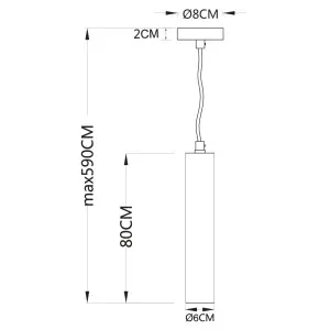 MDA Lighting Toress Slim Cylinder Pendant with Handcrafted Rich Gold Leaf Finish Large by MDA Lighting, a Pendant Lighting for sale on Style Sourcebook