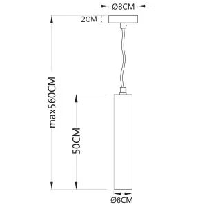 MDA Lighting Toress Slim Cylinder Pendant with Handcrafted Rich Gold Leaf Finish Medium by MDA Lighting, a Pendant Lighting for sale on Style Sourcebook