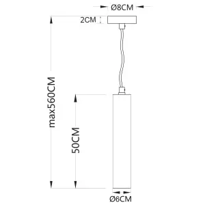 MDA Lighting Toress Slim Cylinder Pendant with Handcrafted Acid Wash Copper Finish Medium by MDA Lighting, a Pendant Lighting for sale on Style Sourcebook