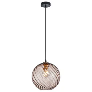 CLA Espiral Wine Glass Pendant with Wavy Texture Coffee by Compact Lamps Australia, a Pendant Lighting for sale on Style Sourcebook