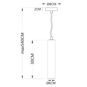 MDA Lighting Toress Slim Cylinder Pendant with Handcrafted Rich Gold Leaf Finish Small by MDA Lighting, a Pendant Lighting for sale on Style Sourcebook