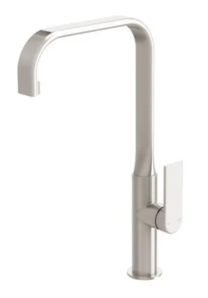 Teel Squareline Sink Mixer With 200mm Spout 5Star Lead Free | Made From Brass In Brushed Nickel By Phoenix by PHOENIX, a Kitchen Taps & Mixers for sale on Style Sourcebook