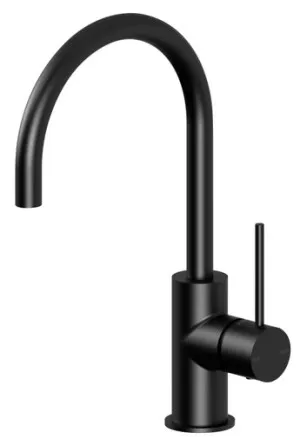 Vivid Slimline Sink Mixer With 160mm Gooseneck Spout 4Star Lead Free | Made From Brass In Matte Black By Phoenix by PHOENIX, a Kitchen Taps & Mixers for sale on Style Sourcebook
