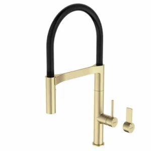 Invogue Pull-Down Sink Mixer With Dual Spray Brushed 6Star Lead Free | Made From Brass/Brushed Brass By Caroma by Caroma, a Kitchen Taps & Mixers for sale on Style Sourcebook