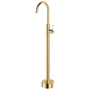 Eleanor Floor Mounted Basin/Bath Mixer, Urban Brass / Ceramic by Fienza, a Bathroom Taps & Mixers for sale on Style Sourcebook