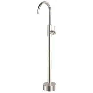 Eleanor Floor Mounted Basin/Bath Mixer, Brushed Nickel / Ceramic by Fienza, a Bathroom Taps & Mixers for sale on Style Sourcebook
