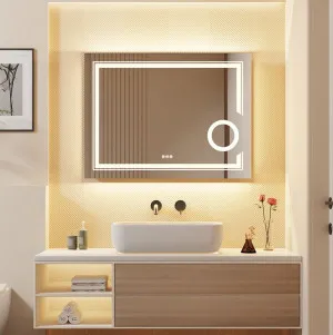 LED Bathroom Mirror with Magnification Anti-fog 2 sizes available 60cm x 80cm by Luxe Mirrors, a Mirrors for sale on Style Sourcebook