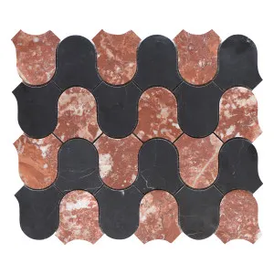 Toru Natural Marble Clyde Montecchio & Nero Mix Honed Mosaic by Beaumont Tiles, a Mosaic Tiles for sale on Style Sourcebook