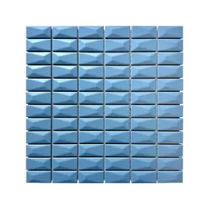 Trinket Rise Blue Embossed Matt Mosaic Tile by Beaumont Tiles, a Mosaic Tiles for sale on Style Sourcebook