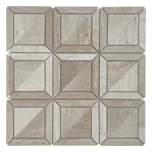 Boston Natural Travertine Beige Honed Mosaic by Beaumont Tiles, a Mosaic Tiles for sale on Style Sourcebook