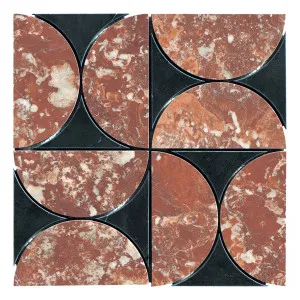 Silhouette Natural Marble Orbit Montecchio & Nero Mix Honed Mosaic by Beaumont Tiles, a Mosaic Tiles for sale on Style Sourcebook