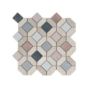 Zahri Natural Marble Multicolour Mix Honed Mosaic by Beaumont Tiles, a Mosaic Tiles for sale on Style Sourcebook