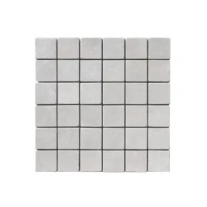 Bedrock Natural Limestone Square French Grey Honed Mosaic by Beaumont Tiles, a Mosaic Tiles for sale on Style Sourcebook