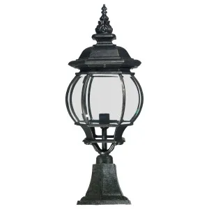 Flinders Classic Outdoor Pillar Mount in Antique Black Large by Lighting Inspirations, a Outdoor Lighting for sale on Style Sourcebook