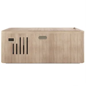 Lambert 2 Person Outdoor Ice Bath with 1HP Chiller in Natural by Luxo Wellness, a Saunas for sale on Style Sourcebook