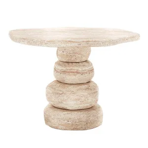 110cm Azalea Round Outdoor Concrete Dining Table in Travertine by Luxo Outdoors, a Dining Tables for sale on Style Sourcebook