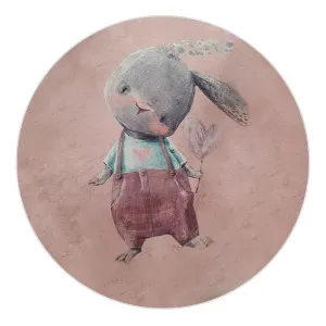 Bunny Rabbit 160cm Kids Round Indoor Floor Rug by Luxo Home Decor, a Kids Rugs for sale on Style Sourcebook
