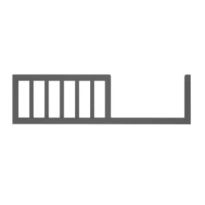 Giro Solid Pine Toddler Bed Rail Kit in Grey by Luxo Baby, a Cots & Bassinets for sale on Style Sourcebook