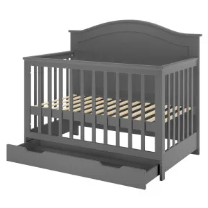 Azeem 3-in-1 Adjustable Solid Pine Baby Cot in Grey by Luxo Baby, a Cots & Bassinets for sale on Style Sourcebook