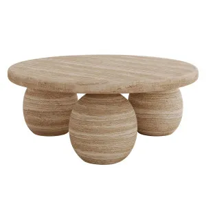 100cm Alessia Round Outdoor Concrete Coffee Table in Beige by Luxo Furniture, a Coffee Table for sale on Style Sourcebook