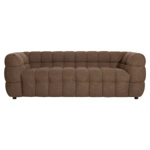 Norah 3 Seater Boucle Sofa in Brown by Luxo Furniture, a Sofas for sale on Style Sourcebook