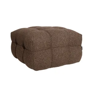 Norah Boucle Ottoman in Chocolate Brown by Luxo Furniture, a Sofas for sale on Style Sourcebook