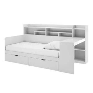 Hally Storage Single Bed with Desk and Drawers in White by Luxo Furniture, a Kids Beds & Bunks for sale on Style Sourcebook