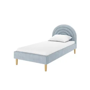 Estilla Kids Velvet Rainbow Single Bed in Ice Blue by Luxo Furniture, a Beds & Bed Frames for sale on Style Sourcebook