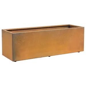 Denver 100x40x40cm Corten Steel Rectangular Planter, Rust by null, a Baskets, Pots & Window Boxes for sale on Style Sourcebook