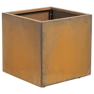 Fulton 40x40cm Corten Steel Square Planter, Rust by null, a Baskets, Pots & Window Boxes for sale on Style Sourcebook