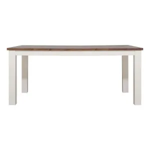 Hyatt Fixed Dining Table 170cm in Mindi Dark Driftwood / Mangowood Ivory by OZ Design, a Dining Tables for sale on Style Sourcebook