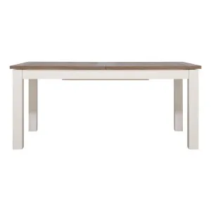 Hyatt Extension Dining Table 180-250cm in Mindi Dark Driftwood / Mangowood Ivory by OZ Design, a Dining Tables for sale on Style Sourcebook