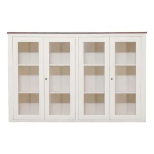Hyatt Hutch 176cm in Mindi Dark Driftwood / Mangowood Ivory by OZ Design, a Sideboards, Buffets & Trolleys for sale on Style Sourcebook