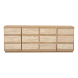 Leola Buffet 200cm in Italian Travertine / Sandblast Oak by OZ Design, a Sideboards, Buffets & Trolleys for sale on Style Sourcebook