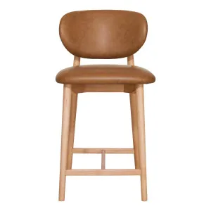 Malfa Bar Chair in Urbane Leather Light Brown / Clear by OZ Design, a Bar Stools for sale on Style Sourcebook