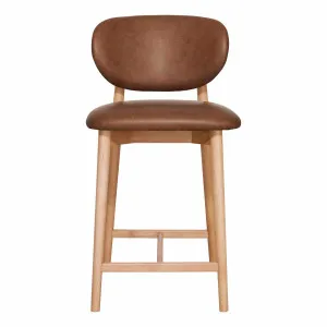 Malfa Bar Chair in Urbane Leather Dark Brown / Clear by OZ Design, a Bar Stools for sale on Style Sourcebook