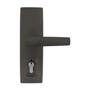Trilock Urban Aurora Double Cylinder Entrance Lever Set in Satin Graphite by Gainsborough, a Door Hardware for sale on Style Sourcebook