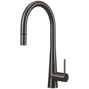 Oliveri Essente 316 Stainless Steel Goose Neck Pull Out Mixer - Gun Metal SS31625-GM by Oliveri, a Kitchen Taps & Mixers for sale on Style Sourcebook