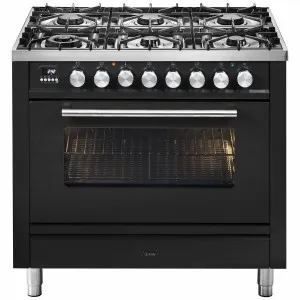 ILVE Professional Plus 90cm Freestanding Dual Fuel Oven/Stove Graphite with Milano Knobs P096DWE3MG by Ilve, a Cooktops for sale on Style Sourcebook